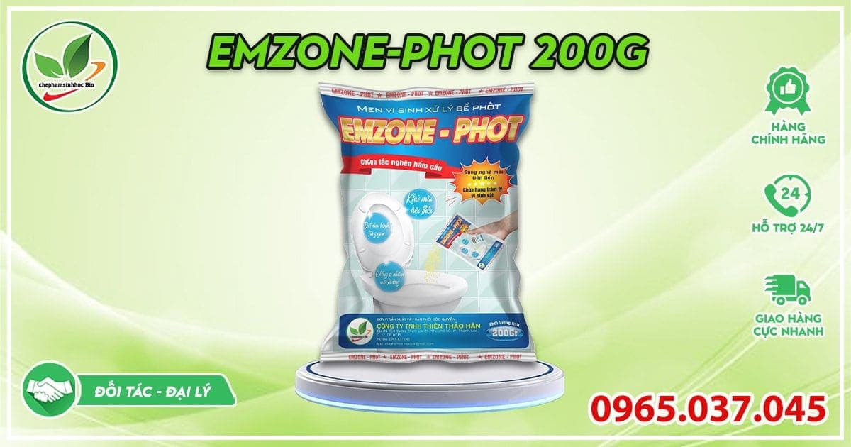Men xử lý bể phốt Emzone-Phot 200gr