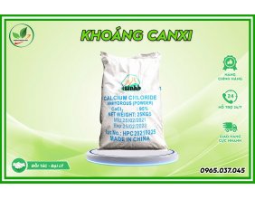 Khoáng Calcium Chloride CaCl2 bao 25kg cung cấp canxi cho thủy sản