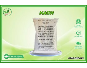 Xút vảy Caustic Soda Flakes NaOH 99% - Sun Soda bao 25kg