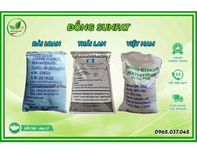 Đồng sunfat CuSO4.5H2O (Thái Lan, Việt Nam, Đài Loan) bao 25kg